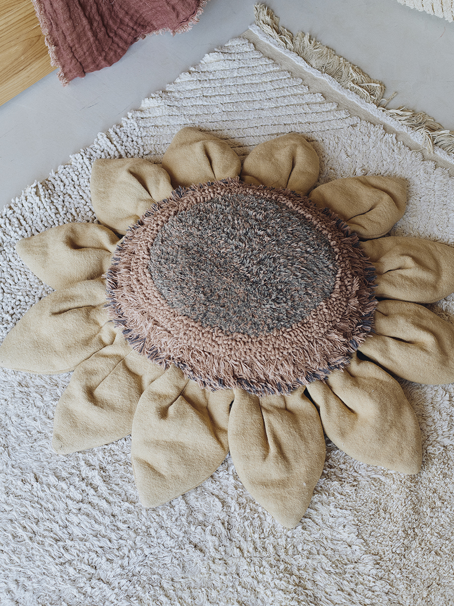 картинка Круглая интерьерная подушка Подсолнух 90*90