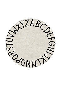 Ковер круглый Алфавит Round ABC (бежевый) 150D