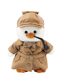 Lina Утенок Шерлок в одежде детектива S (±20 см)  белый