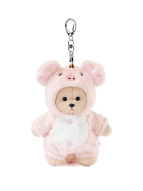 Lina Медведь молочный в костюмчике Хрюшка брелок  XS (±15 см)  