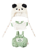 Комплект "Панда в комбинезоне с бамбуком" S