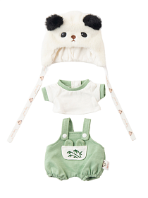 Комплект "Панда в комбинезоне с бамбуком" S