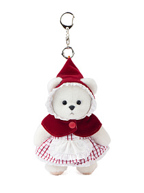 Lina Медведь белый в Костюме Красная шапочка брелок  XS (±15 см)  