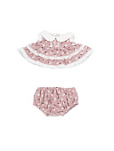 Комплект "Розовый цветочек" (платье и шортики)  S