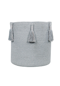 Корзина Древесный жемчужно-голубая 30*30