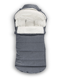 Чехол-конверт утепленный с мехом UPPAbaby  серо-синий