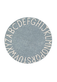 Ковер круглый Алфавит Round ABC (голубой) 150D