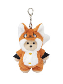Lina Медведь молочный в костюмчике Лиса брелок  XS (±15 см)  