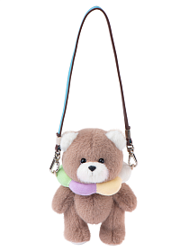 Lina Медведь Карманная серия Радужный цветочный медведь XS (±15 см) коричневый цвет  