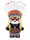 Lina Красная панда Вождь длинношёрстная M (±30 см) крас-кор цвет в одежде вождя