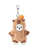 Lina Медведь белый в костюмчике Капибар брелок  XS (±15 см)  