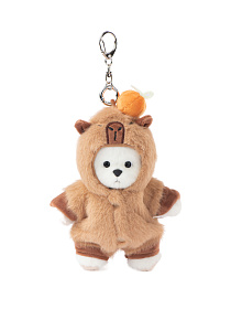 Lina Медведь белый в костюмчике Капибар брелок  XS (±15 см)  