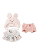 Комплект "Розовый с морковкой" (с кроличьей шапкой, без обуви)  М