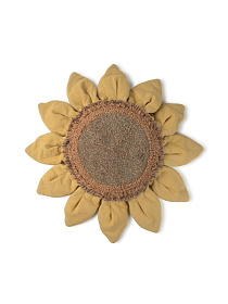 Круглая интерьерная подушка Подсолнух 90*90