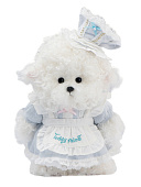 Lina Щенок Бишон белый S (±20 см) Маршмелоу в наряде для чаепития 