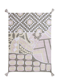 Ковер Индийский Indian Bag (серый-розовый) 120*160