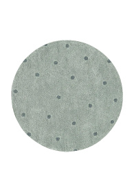 Ковер Горошек синий шалфей D140